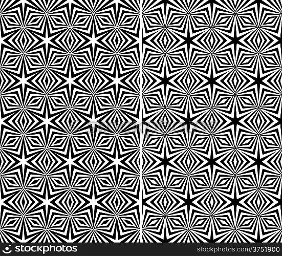 Set of Two Seamless Starry Patterns. Rasterized Version