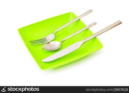 Set of utensils arranged on the table