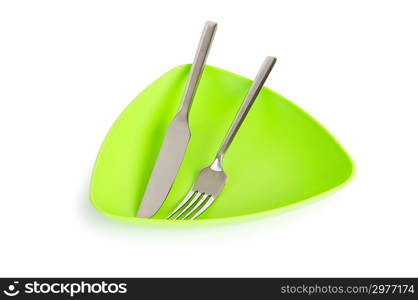 Set of utensils arranged on the table