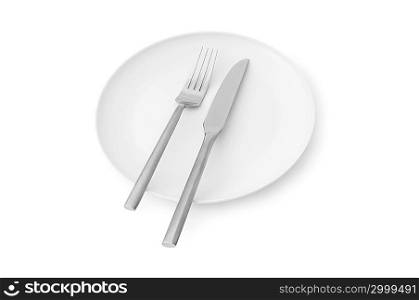 Set of utensils arranged on the table