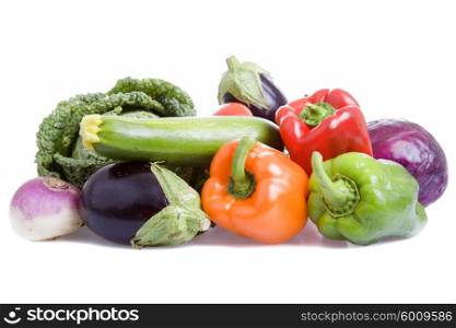set of vegetables, isolated on white