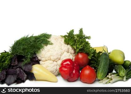 Set of vegetables. It is isolated on a white background