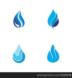 set of Water drop Logo Template vector illustration design