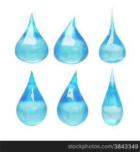 Set of water drop with clipping path