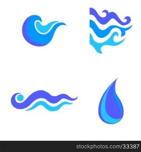 Set of Water Icons Isolated on White Background. Set of Water Icons