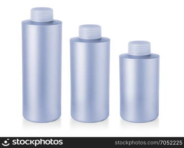 set plastic bottle isolated on white background.