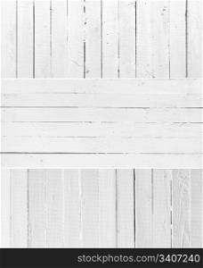 Set texture of weathered painted wooden plank