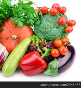 set vegetables isolated on a white background