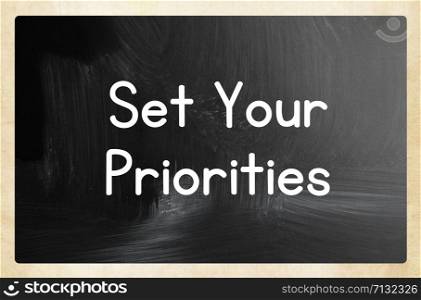 set your priorities