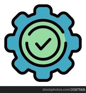 Setting changes icon. Outline setting changes vector icon color flat isolated. Setting changes icon color outline vector