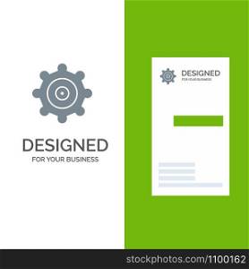 Setting, Gear Grey Logo Design and Business Card Template