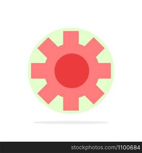Setting, Gear, Logistic, Global Abstract Circle Background Flat color Icon