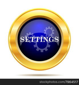 Settings icon. Internet button on white background.