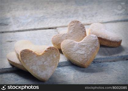 Several heart shaped cookies
