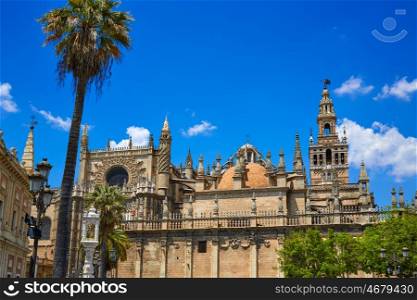 Seville cathedral and Archivo Indias Sevilla Andalusia Spain