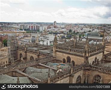 Seville Cathedral l view from above, Andalusia, Spain