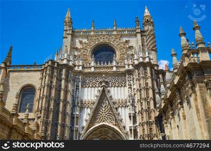 Seville cathedral Saint Christopher door Sevilla Andalusia Spain