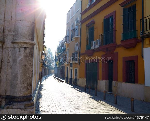Seville la Macarena barrio street in Sevilla Andalusia Spain