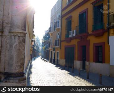 Seville la Macarena barrio street in Sevilla Andalusia Spain