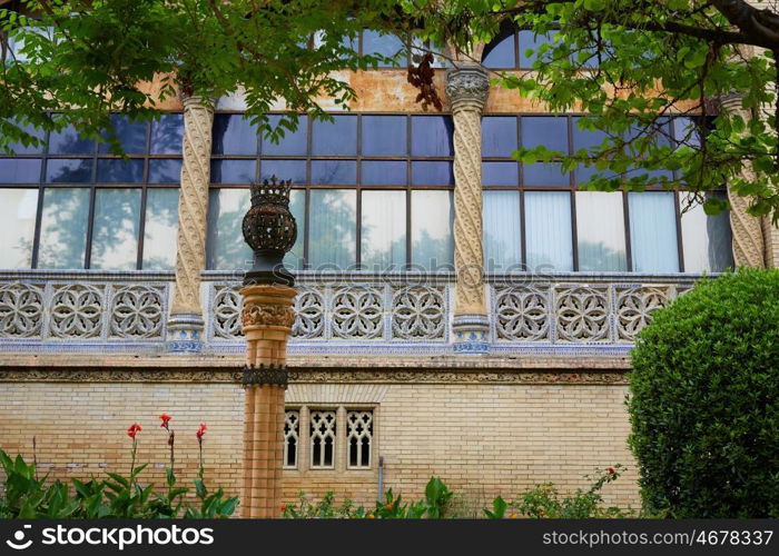 seville maria luisa park gardens in andalucia spain