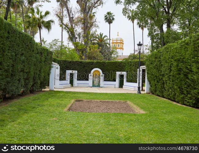 seville maria luisa park gardens in andalucia spain