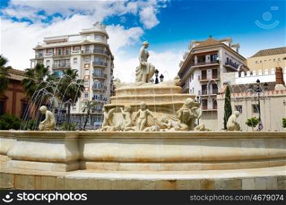 Seville Puerta Jerez fountain in Andalusia Sevilla spain