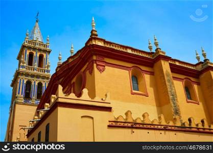 Seville Santa Ana church in Spain at Triana barrio of Sevilla andalusia