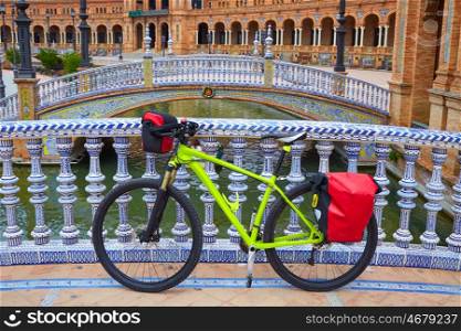 Seville Sevilla Plaza de Espana bike Andalusia Spain square