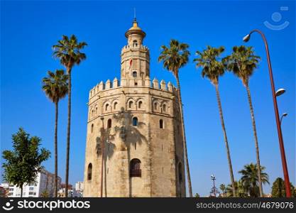 Seville Torre del Oro tower in Sevilla Andalusia Spain