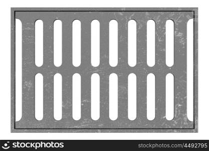 sewage grid isolated on white background. 3d illustration