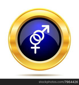 Sex icon. Internet button on white background.