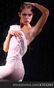 Sexual wet woman - a studio picture