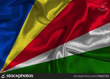 Seychelles flag ,Seychelles national flag 3D illustration symbol