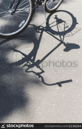 shadow bicycle road