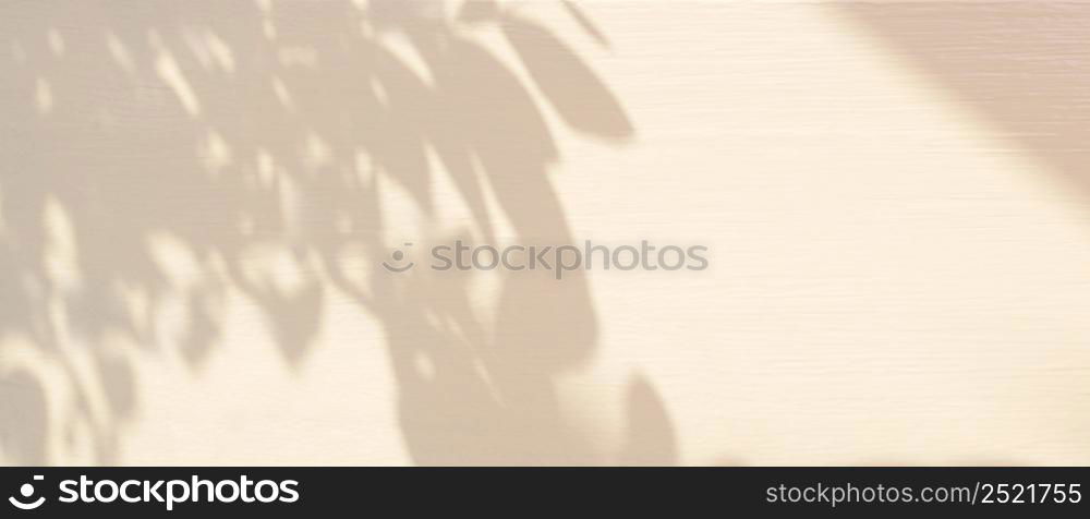 Shadow of leaves on texture wall background, overlay effect for photo, mock up, posters, stationary, wall art, design presentation