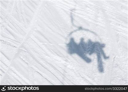 Shadow of ski lift