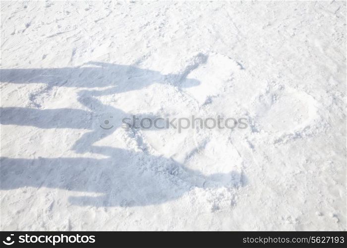 Shadows of Family on the Snow