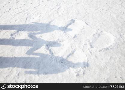 Shadows of Family on the Snow