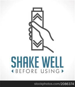 Shake well before using icon