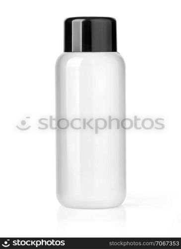 Shampoo, Gel Or Lotion Plastic Bottle On White Background Isolated. Ready For Your Design.with clipping path