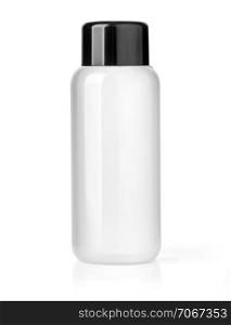Shampoo, Gel Or Lotion Plastic Bottle On White Background Isolated. Ready For Your Design.with clipping path