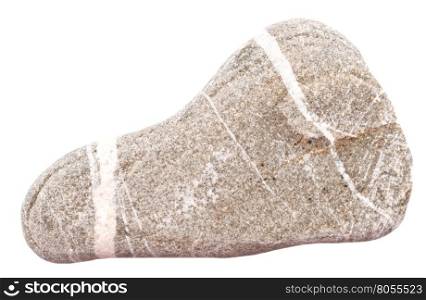 shaped foot stone isolated on white background