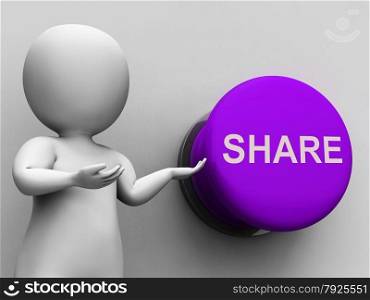 Share Button Meaning Sharing Recommending And Feedback