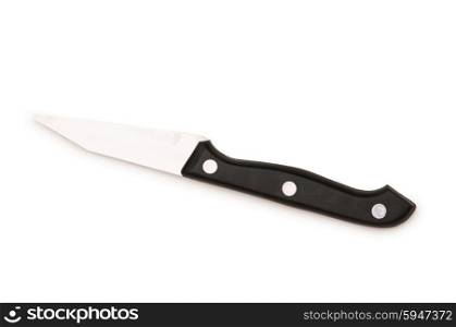 Sharp knife isolated on the white background