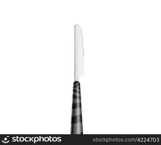 Sharp metal Knife on white background