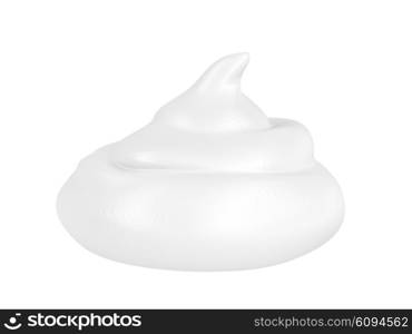 Shaving foam isolated on white background