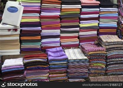 Shawls for sale at a market in Istanbul