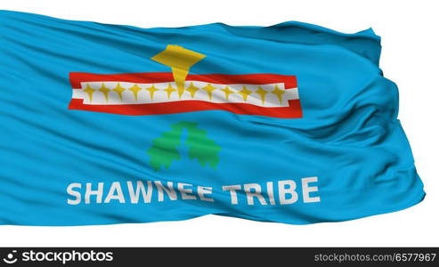 Shawnee Tribe Of Oklahoma Indian Flag, Isolated On White Background. Shawnee Tribe Of Oklahoma Indian Flag, Isolated On White