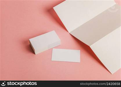sheet folded paper stack business cards