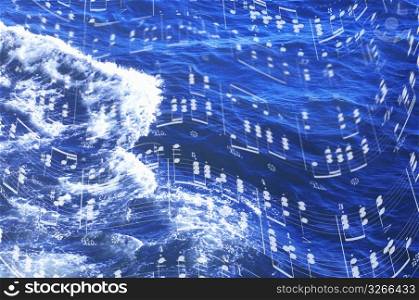 Sheet music and Wave